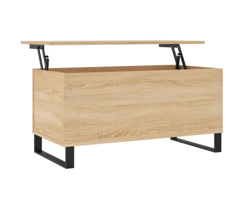 Mesa de centro madera contrachapada roble Sonoma 90x44,5x45 cm