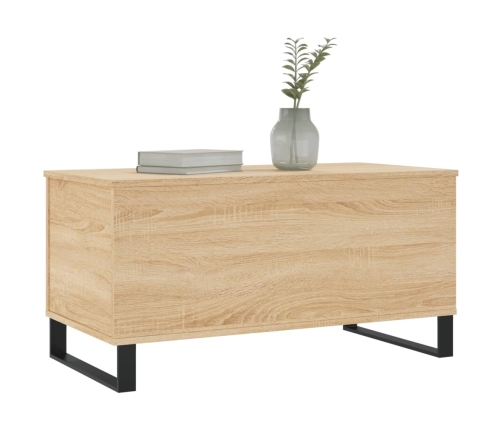 Mesa de centro madera contrachapada roble Sonoma 90x44,5x45 cm