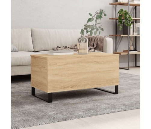 Mesa de centro madera contrachapada roble Sonoma 90x44,5x45 cm