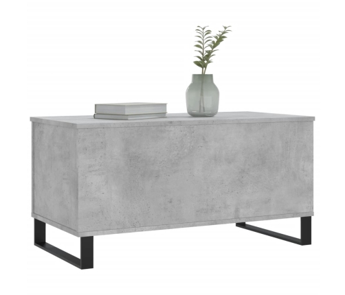 Mesa de centro madera contrachapada gris hormigón 90x44,5x45 cm