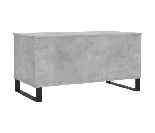 Mesa de centro madera contrachapada gris hormigón 90x44,5x45 cm