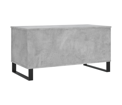 Mesa de centro madera contrachapada gris hormigón 90x44,5x45 cm