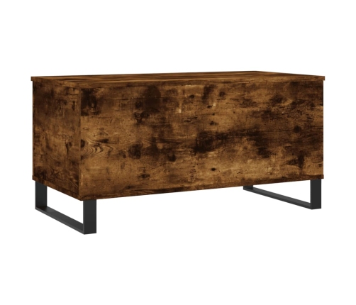 Mesa de centro madera contrachapada roble ahumado 90x44,5x45 cm