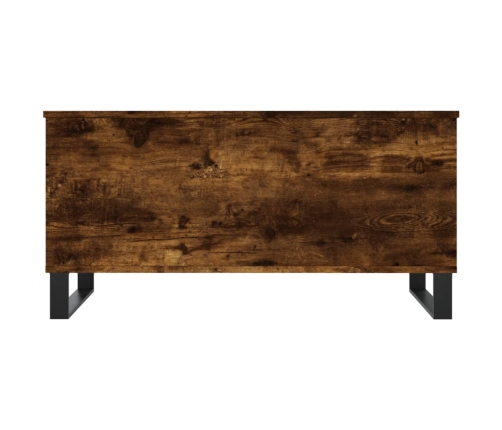 Mesa de centro madera contrachapada roble ahumado 90x44,5x45 cm