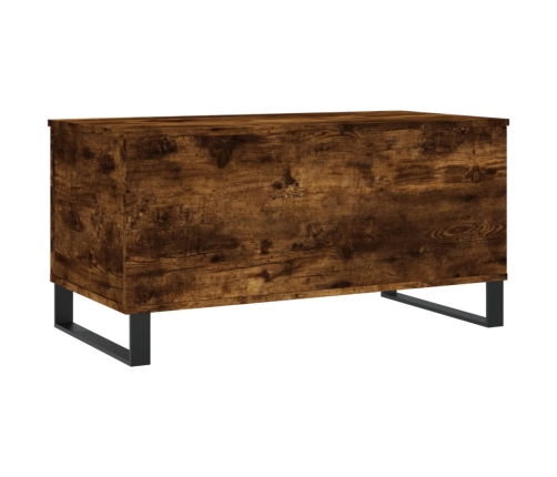 Mesa de centro madera contrachapada roble ahumado 90x44,5x45 cm