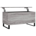 Mesa de centro madera contrachapada gris Sonoma 90x44,5x45 cm