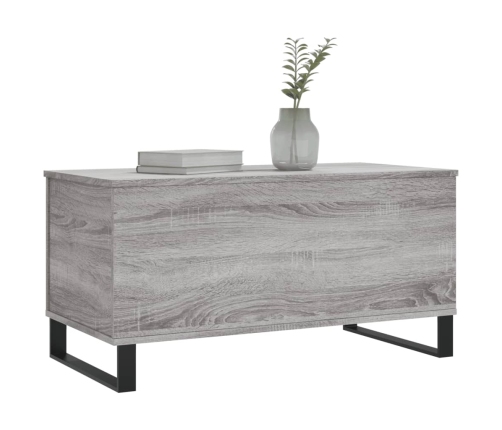 Mesa de centro madera contrachapada gris Sonoma 90x44,5x45 cm