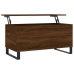 Mesa de centro madera contrachapada roble marrón 90x44,5x45 cm