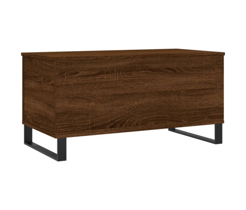 Mesa de centro madera contrachapada roble marrón 90x44,5x45 cm