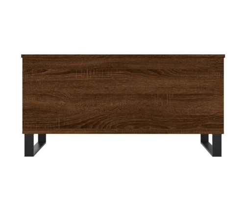 Mesa de centro madera contrachapada roble marrón 90x44,5x45 cm