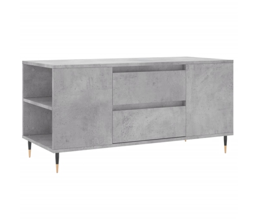 Mesa de centro madera ingeniería gris hormigón 102x44,5x50 cm