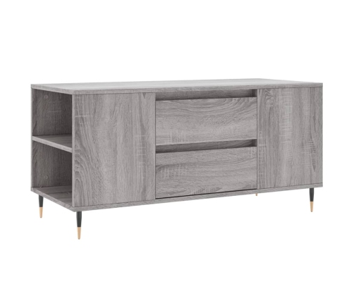 vidaXL Mesa de centro madera de ingeniería gris Sonoma 102x44,5x50 cm