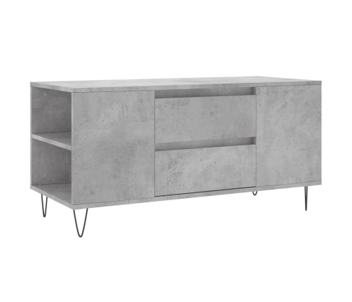 Mesa de centro madera ingeniería gris hormigón 102x44,5x50 cm