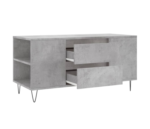 Mesa de centro madera ingeniería gris hormigón 102x44,5x50 cm