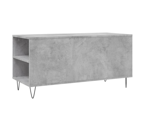 Mesa de centro madera ingeniería gris hormigón 102x44,5x50 cm