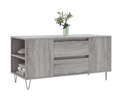 Mesa de centro madera de ingeniería gris Sonoma 102x44,5x50 cm