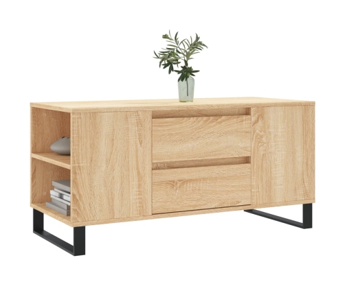 Mesa de centro madera de ingeniería roble Sonoma 102x44,5x50 cm