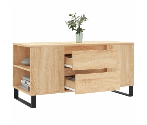 Mesa de centro madera de ingeniería roble Sonoma 102x44,5x50 cm