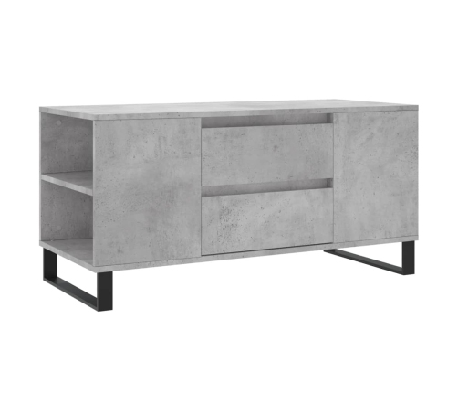 vidaXL Mesa de centro madera ingeniería gris hormigón 102x44,5x50 cm