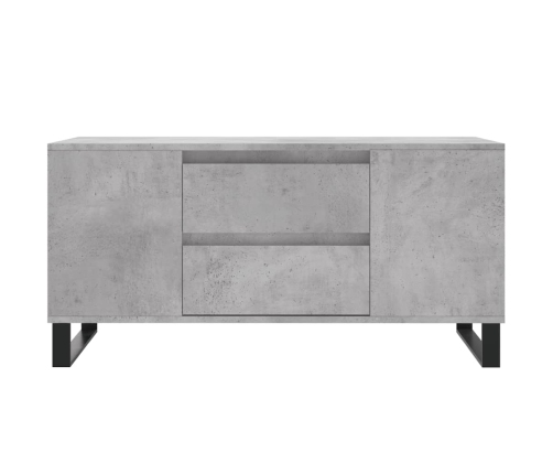 vidaXL Mesa de centro madera ingeniería gris hormigón 102x44,5x50 cm