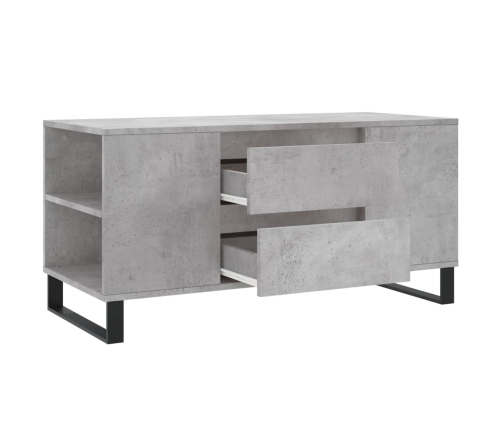 vidaXL Mesa de centro madera ingeniería gris hormigón 102x44,5x50 cm