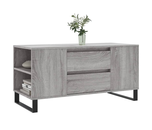 Mesa de centro madera de ingeniería gris Sonoma 102x44,5x50 cm