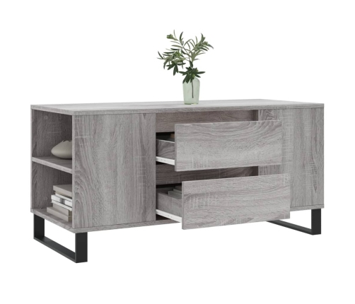 Mesa de centro madera de ingeniería gris Sonoma 102x44,5x50 cm