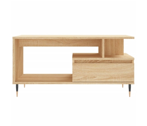 Mesa de centro madera contrachapada roble Sonoma 90x49x45 cm