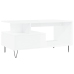 vidaXL Mesa de centro madera contrachapada blanco brillo 90x49x45 cm