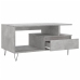 Mesa de centro madera contrachapada gris hormigón 90x49x45 cm