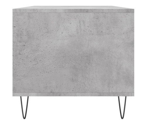 Mesa de centro madera contrachapada gris hormigón 90x49x45 cm