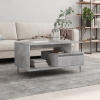 Mesa de centro madera contrachapada gris hormigón 90x49x45 cm