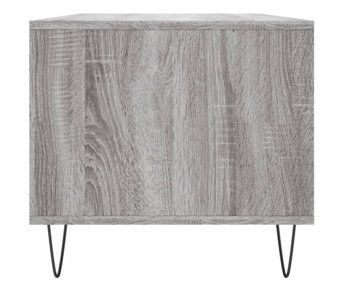 Mesa de centro madera contrachapada gris Sonoma 90x49x45 cm