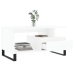 Mesa de centro madera contrachapada blanca 90x49x45 cm