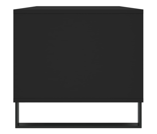 Mesa de centro madera contrachapada negro 90x49x45 cm