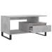 Mesa de centro madera contrachapada gris hormigón 90x49x45 cm