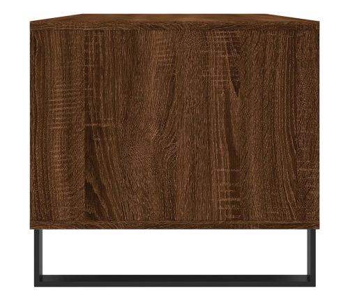 Mesa de centro madera contrachapada roble marrón 90x49x45 cm