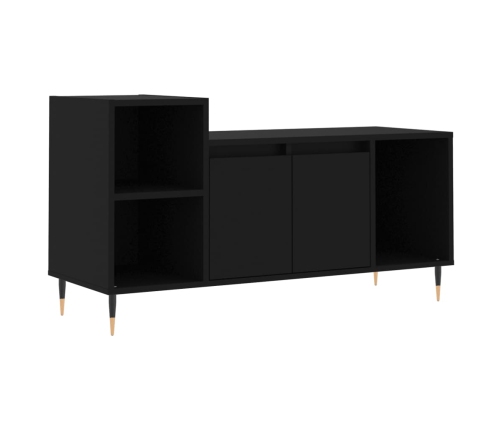 Mueble para TV madera contrachapada negro 100x35x55 cm