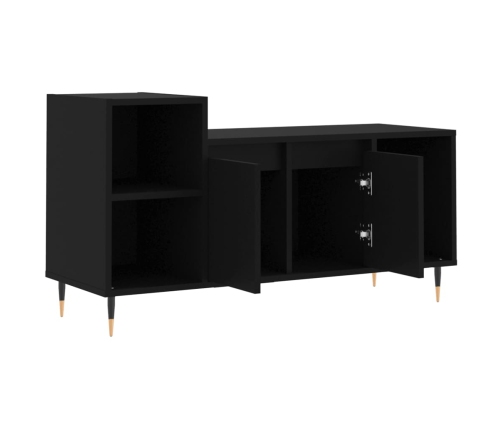 Mueble para TV madera contrachapada negro 100x35x55 cm