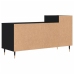 Mueble para TV madera contrachapada negro 100x35x55 cm