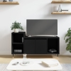 Mueble para TV madera contrachapada negro 100x35x55 cm