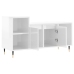 Mueble de TV madera contrachapada blanco brillo 100x35x55 cm