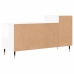 Mueble de TV madera contrachapada blanco brillo 100x35x55 cm