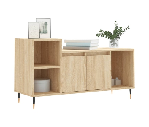 vidaXL Mueble para TV madera contrachapada roble Sonoma 100x35x55 cm