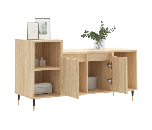 vidaXL Mueble para TV madera contrachapada roble Sonoma 100x35x55 cm