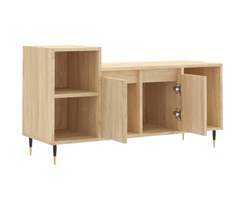 vidaXL Mueble para TV madera contrachapada roble Sonoma 100x35x55 cm