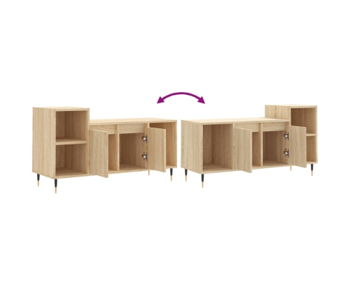 vidaXL Mueble para TV madera contrachapada roble Sonoma 100x35x55 cm