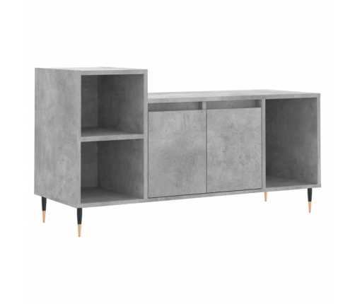 Mueble para TV madera contrachapada gris hormigón 100x35x55 cm