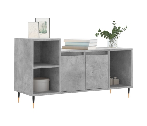 Mueble para TV madera contrachapada gris hormigón 100x35x55 cm