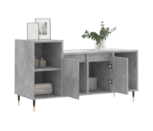 Mueble para TV madera contrachapada gris hormigón 100x35x55 cm